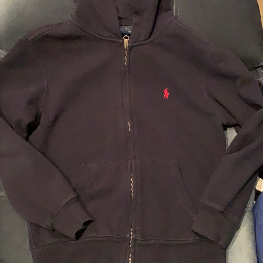 Navy blue polo hoodie